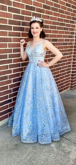 Colors Blue Size 0 Pockets Ball gown on Queenly