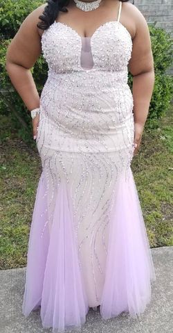 Blush Prom Pink Size 16 Plus Size 70 Off Military 50 Off Mermaid Dress on Queenly