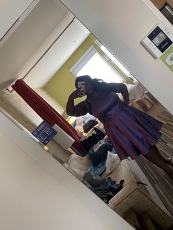 Sydneys Closet Purple Size 20 Homecoming Plus Size Shiny Cocktail Dress on Queenly