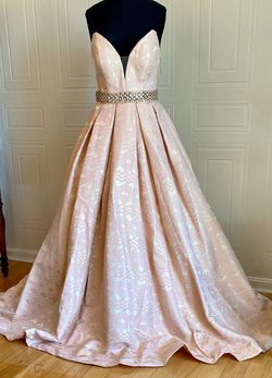 Ashley Lauren Pink Size 8 Sequin Bridgerton Prom Jewelled Ball gown on Queenly