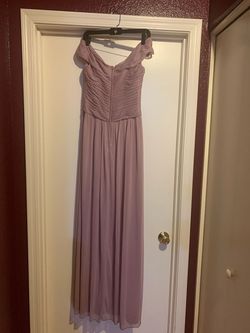 David's Bridal Pink Size 4 Black Tie Floor Length Straight Dress on Queenly