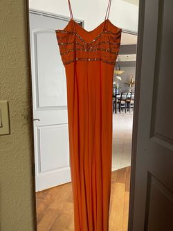 NV Couture Orange Size 8 Prom Free Shipping Cocktail Dress on Queenly