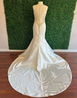 Sophia Tolli White Size 10 Silk Floor Length 50 Off Mermaid Dress on Queenly
