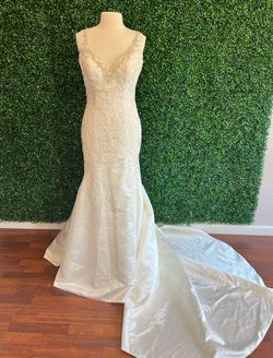 Sophia Tolli White Size 10 50 Off Flare Silk Mermaid Dress on Queenly