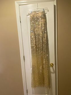 Sherri Hill Nude Size 8 Floor Length Fully Beaded Pageant Free Shipping Mermaid Dress on Queenly