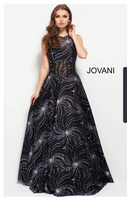 Jovani Black Size 6 Corset 50 Off Print Sheer Ball gown on Queenly