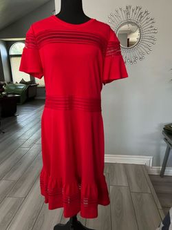 Michael Kors Red Size 16 Black Tie 70 Off A-line Dress on Queenly