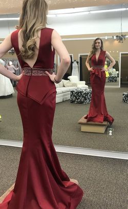 Mac Duggal Red Size 2 Custom Floor Length Free Shipping Pageant Mermaid Dress on Queenly