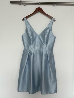 Alfred Sung Blue Size 14 Flare Bridesmaid A-line Dress on Queenly