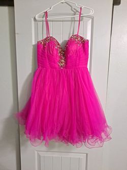 Dave and Johnny Hot Pink Size 14.0 Summer Floor Length Cocktail Dress on Queenly