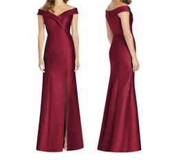 Alfred Sung Red Size 10 Bridesmaid Free Shipping A-line Dress on Queenly