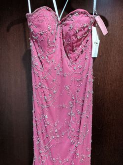 Style P3503 Precious Formals Pink Size 8 Floor Length 50 Off Mermaid Dress on Queenly