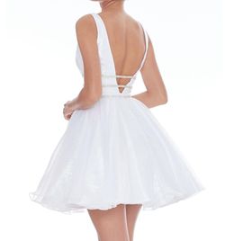 Ashley Lauren White Size 8 Midi A-line Dress on Queenly