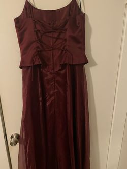 Dave and Johnny Red Size 12 Burgundy Plus Size Corset A-line Dress on Queenly