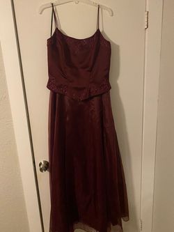 Dave and Johnny Red Size 12 Burgundy Plus Size Corset A-line Dress on Queenly