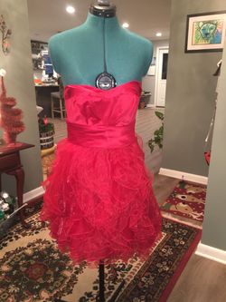 Zac Posen Red Size 6 Midi Cocktail Dress on Queenly