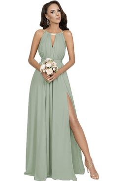 Green Size 12 Side slit Dress on Queenly