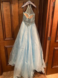 Sherri Hill Blue Size 6 Floor Length 50 Off Ball gown on Queenly