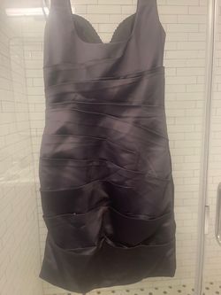 La Femme Silver Size 4 Euphoria Midi Cocktail Dress on Queenly