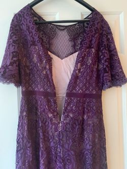 Tadashi Shoji Purple Size 10 Floor Length Straight Dress on Queenly