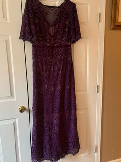 Tadashi Shoji Purple Size 10 Floor Length Straight Dress on Queenly