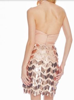Ashley Lauren Pink Size 2 Homecoming Midi Sequin Cocktail Dress on Queenly