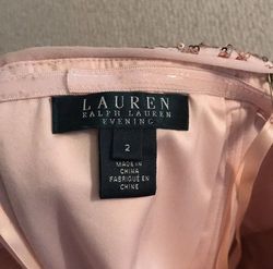 Lauren Ralph Lauren Pink Size 2 Sequined Black Tie Prom Straight Dress on Queenly