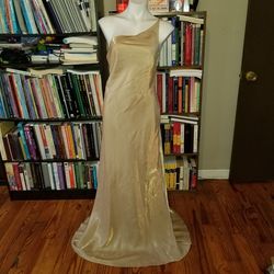 Vintage Gold Size 12 Military Mermaid Dress on Queenly
