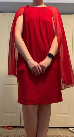Red Size 14 Straight Dress on Queenly