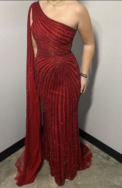 Sherri Hill Red Size 6 Prom Tall Height Straight Dress on Queenly