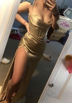 Nude Size 10 Side slit Dress on Queenly