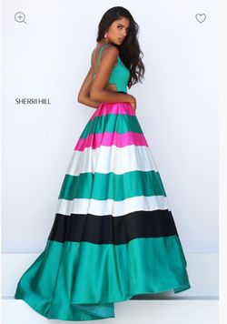 Sherri Hill Multicolor Size 0 Floor Length Free Shipping Ball gown on Queenly