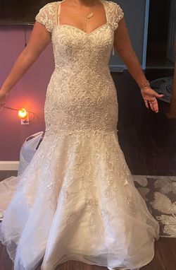 MoriLee White Size 20 Mori Lee 50 Off Mermaid Dress on Queenly