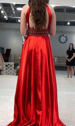 Sherri Hill Red Size 2 Pageant Side Slit A-line Dress on Queenly