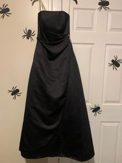 David's Bridal Black Size 4 Pageant Floor Length Straight Dress on Queenly