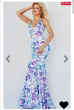 Jovani Orange Size 4 Floor Length Prom Mermaid Dress on Queenly