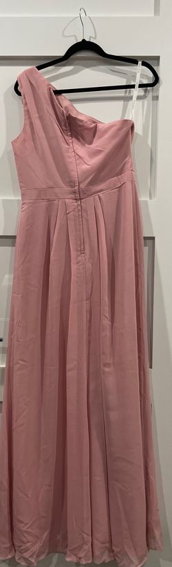 David's Bridal Pink Size 10 Military Short Height Floor Length 50 Off Straight Dress on Queenly