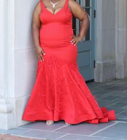 Red Size 18 Train Dress on Queenly