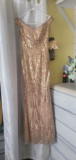 Gold Size 0.0 Mermaid Dress on Queenly