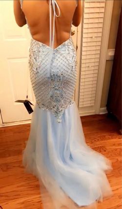 Terani Couture Blue Size 4 Pageant Straight Dress on Queenly