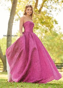 Rachel Allan Pink Size 12 Prom Floor Length Ball gown on Queenly