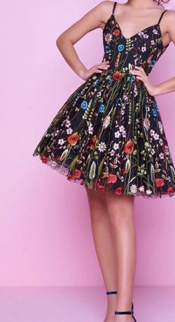 Mac Duggal Multicolor Size 8 Floor Length A-line Dress on Queenly