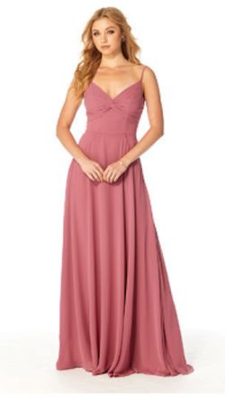Style 21814 MoriLee Pink Size 16 Tall Height Floor Length Plus Size Straight Dress on Queenly
