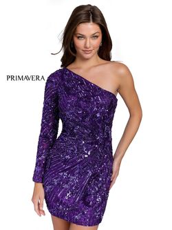 Style Shanna Primavera Purple Size 4 Black Tie Cocktail Dress on Queenly