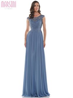 Style Jade Colors Blue Size 8 Floor Length Straight Dress on Queenly