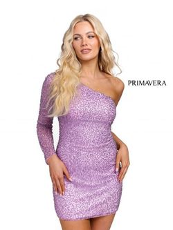 Style Camery Primavera Purple Size 00 One Shoulder Black Tie Straight Cocktail Dress on Queenly