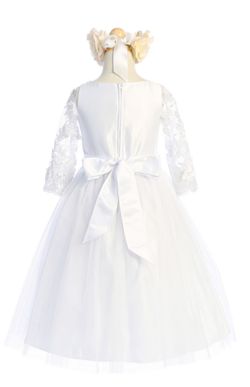 Style SK917 Sweet Kids White Size 00 Girls Size Floor Length Ball gown on Queenly