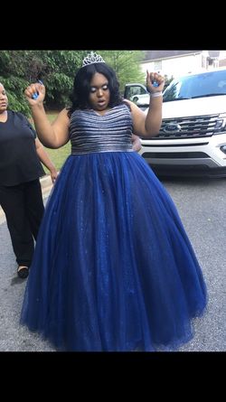 Blue Size 22 Ball gown on Queenly