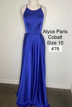 Alyce Paris Blue Size 10 Military Straight Dress on Queenly