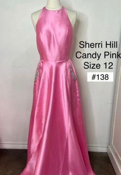 Sherri Hill Pink Size 12 Plus Size Ball gown on Queenly